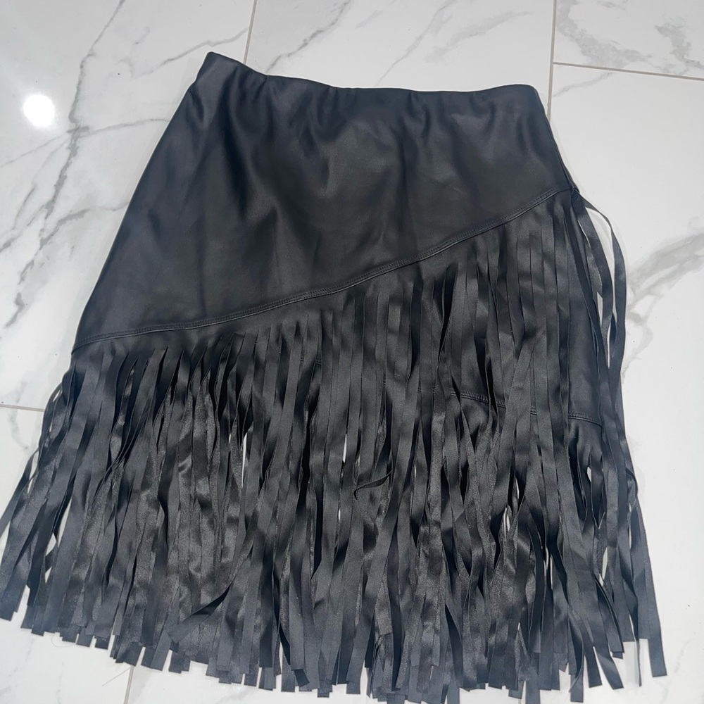 Forever 21 Black Asymmetrical Embellished Mini Skirt
